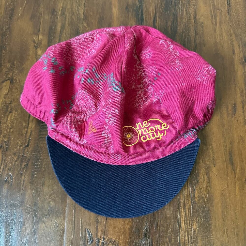 RAPHA One More City Hat Hot Pink Abstract Cycling Cap Cotton